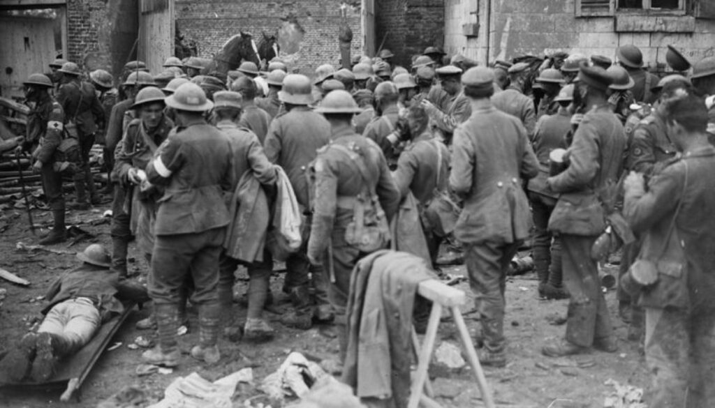 57_Prisoners newly taken. Battle of Amiens August, 1918.